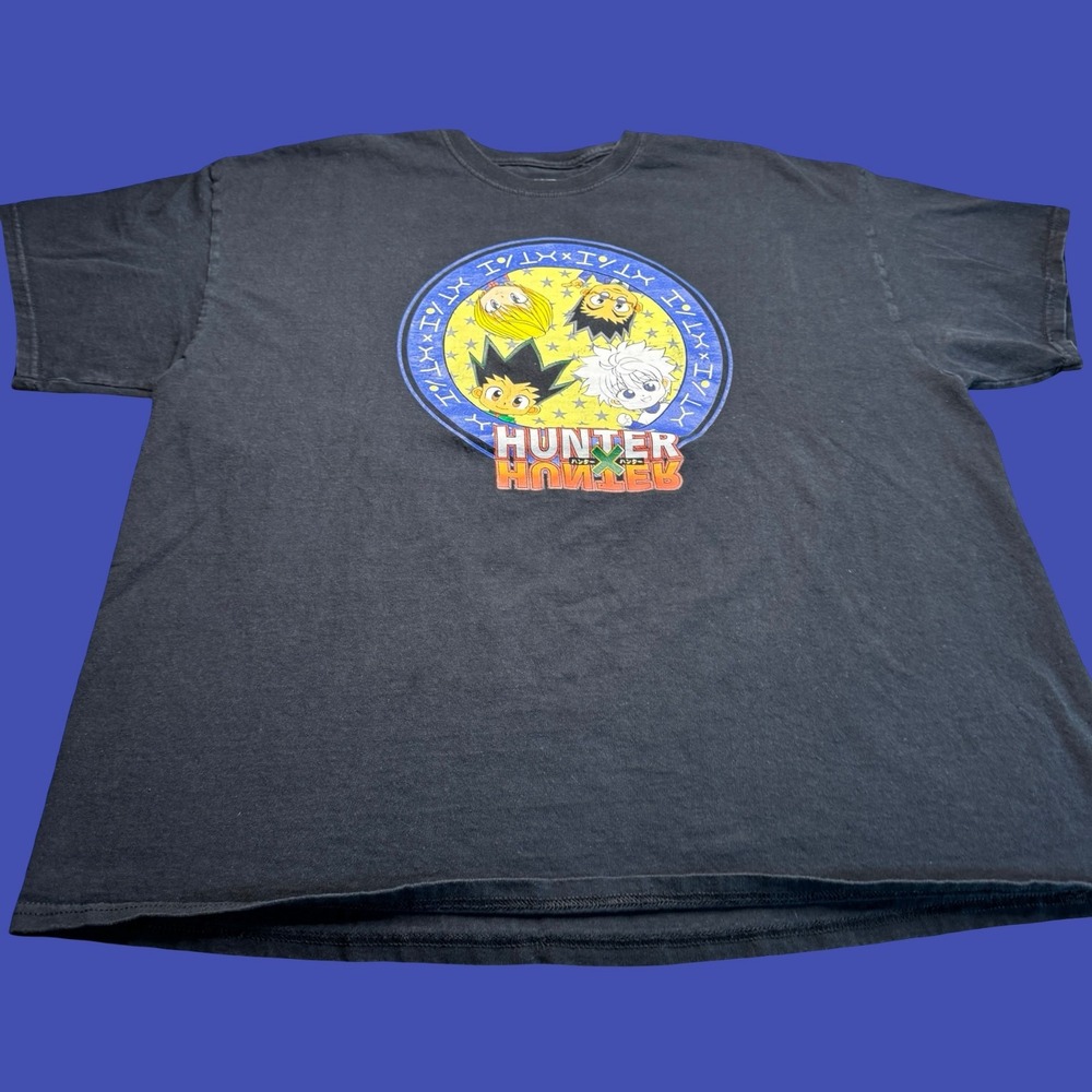 Hunter x Hunter T Shirt XL Black Anime Manga Gon Killua Kurapika Leorio Graphic